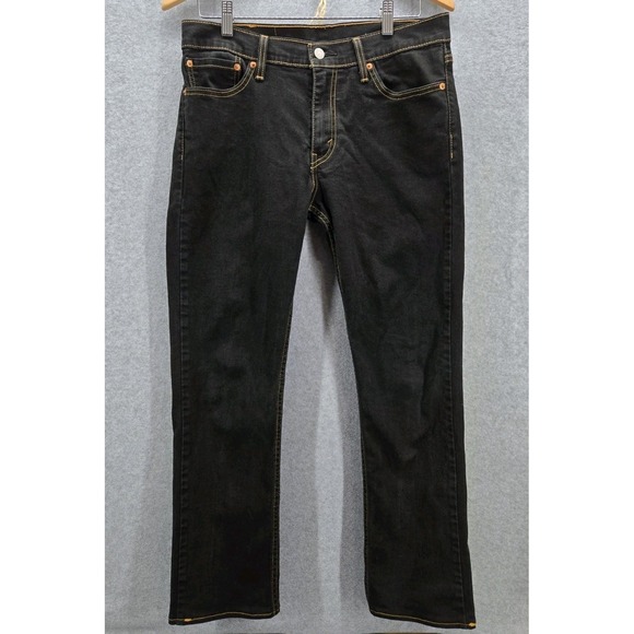 Levi's 511 Slim Fit Dark Wash Denim Jeans Mens Actual Size 32 X 28 Black - Picture 1 of 8